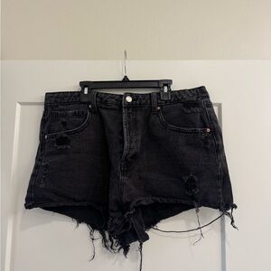 Target Black Distressed Denim Cutoff Shorts